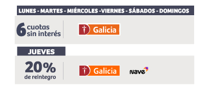 Promociones Banco Galicia pagando con Nave